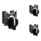 3 Chave Comutadora XB4 Metal 22mm 3 Posições Schneider