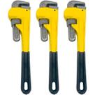 3 Chave Grifo 14 Pol Heavy Duty Industrial Para Tubo Pesado