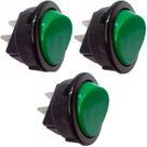 3 Chave Interruptor 16101 Tecla Liga/Desliga 6A 2 Posições Verde MarGirius