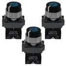 3 Chaves Seletora 90g 1na 22mm 2 Pos Preta De Metal