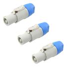 3 conector powercon macho p/ painel de energia 20a 3polos mxt cinza