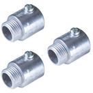 3 Conectores S/ Rosca Reto Cônico Alumínio 3/4'' Tramontina