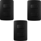 3 CONJUNTO INTERRUPTOR DUPLO SIMPLES 10a MARGIRIUS LINHA B3 PRETO