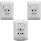 3 Conjunto Interruptor Simples 6A + 2 Tomada 20A 250V Aria 3 Conjunto Interruptor Simples 6A + 2 Tomada 20A 250V Aria