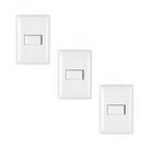 3 Conjunto Montado Interruptor 1 Paralelo 4X2 Branco Thesi Bticino M5A03