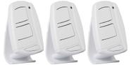 3 Controle Portão Eletrônico Alarme 433,92mhz Code Learn Tx TOP Garen Ppa Rcg com Clip de Fixação Branco