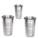 3 Copos Aço Inox Resistente Grande Cerveja Agua Suco 390ml