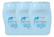 3 Creme Hidrata e Restaura Pés Dermopés 55g Abelha Rainha (Azul)