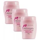 3 Creme para Afinar os Pés Ressecados e Rachados Dermopés 55 g (Rosa)