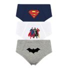 3 Cuecas Slip Infantil Liga Da Justiça Algodão Selene 12930