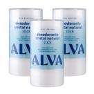3 Desodorantes Cristal Stick Vegano Alva - 60g