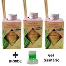 3 Difusor Ambiente de Alecrim Capim-Cidreira Aromatizante Vareta Perfume 100ml Luz Aroma - Envio Já