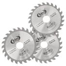 3 Discos De Madeira 24 Dentes 110mm Para Serra Mármore