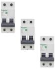 3 Disjuntores Easy9 50A Bifásico 230V 3kA