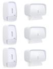 3 Dispenser P/ Sabonete + 3 Toalheiro Premisse Invoq Branca