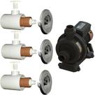 3 Dispositivo de Hidromassagem Inox + Bomba Sodramar Piscina