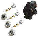 3 Dispositivos de Hidromassagem Inox Flat + Bomba Sodramar Piscina