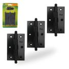 3 Dobradiça Aço Porta 3x2.1/2 Rolamento Preto 18Kg Pagé 3 Dobradiça Aço Porta 3x2.1/2 Rolamento Preto 18Kg Pagé