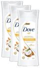 3 Dove Loção Hidratante Corporal Óleo Coco E Amêndoas 400Ml