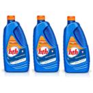 3 Elevador de Ph Mais Hth Liquido Tratamento Piscina 1 Litro