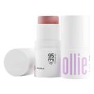 3 Em 1 Blush Batom e Sombra Rosa Ollie FPS95 4,5g
