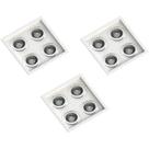 3 Embutido Recuado P/ 4 Lâmpadas PAR30 Branco Save Energy