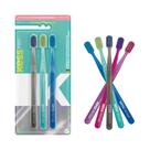 3 Escovas Dentais Pro Cerdas Extra Macias Coloridas Kess 3 Escovas Dentais Pro Cerdas Extra Macias Coloridas Kess