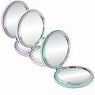 3 Espelhos de Bolsa Compacto 7cm com Capa de Couro, Duplo Reflexo Normal e Aumento Leve e Sofisticado AFA05024 3 Espelhos de Bolsa Compacto 7cm com Capa de Couro, Duplo Reflexo Normal e Aumento Leve e Sofisticado AFA05024