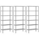 3 Estantes De Aço Armário Multiuso Para Almoxarifado Estoque Supermercado Loja Escritório 6 Prateleiras 60cm Galvanizada Resistente 3 Estantes De Aço Armário Multiuso Para Almoxarifado Estoque Supermercado Loja Escritório 6 Prateleiras 60cm Galvanizada Resistente