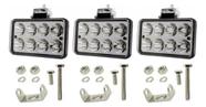 3 Farol Milha Retangular Led 24w 12v 24v Jeep Caminhão Volvo