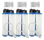 3 Filtros Água Poço Caipira Nascente Cisterna Com 6 Refis Azul
