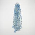 3 Fios de Pedras Cristal Oval 19x14mm listra Azul 30cm Arte