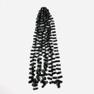 3 Fios de Pedras Retângulo 20x8mm 72un Preto 35cm Artesanato