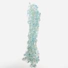 3 Fios Pedras 20mm 60un Redondo Transparente 35cm Listra Azul
