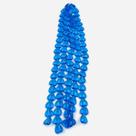 3 Fios Pedras 23x12mm 60un Coração Azul Transparente 30cm