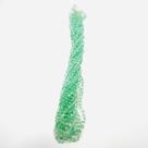 3 Fios Pedras 8x6mm 100un Esfera Achatada Verde Transparente