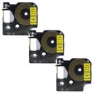 3 Fita Rotulador Dymo COMPATIVELAmarela 45018 COLORPOP LM210