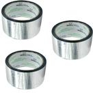 3 Fitas Adesivas Aluminizada Fita Laminada Instalação Ar Condicionado 3 Unidades 48 mm X 45 Metros