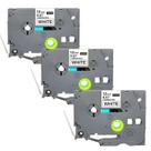 3 Fitas Tze Tz 231 Compatível Rotulador Brother Branca 12mm