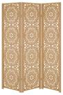 3 Folha Biombo Mandala Ambiente Divisor Madeira Mdf Cru Painel Divisória Separador De Ambiente