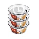 3 Formas Suflê Marinex Assadeira 700ml Clássica Vidro - Uso em Air Fryer