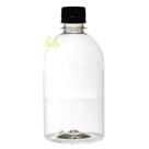 3 Frasco Pet Cristal 500 Ml Refil Preto