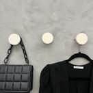 3 Ganchos bola pendurador cabide areia bege boho off white