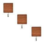 3 Ganchos de Parede 4.3x4.3cm Adesivo Suporta 3kg em Azulejo