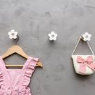 3 Ganchos de parede flor infantil decoração bebê 3Flbb15c