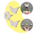 3 Ganchos parede infantil menina borboleta flor rosa adnet
