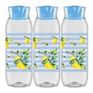 3 Garrafa De Água Geladeira Jarra Suco Tampa Premium 1,4lt 3 Garrafa De Água Geladeira Jarra Suco Tampa Premium 1,4lt