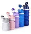 3 Garrafa Retrátil De Silicone Bpa Free 550ml Pronta Entrega