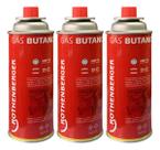 3 Gás Butano Maçarico Fogareiro Camping 220g Rothenberger
