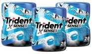 3 Goma de Mascar Peppermint Trident X Senses 28 Unidades 54g